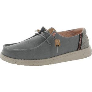 Hey Dude Womens Wendy Washed Canvas Gray Casual and Fashion Sneakers EUC